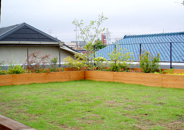 杉並O邸の屋上緑化工事・施工写真